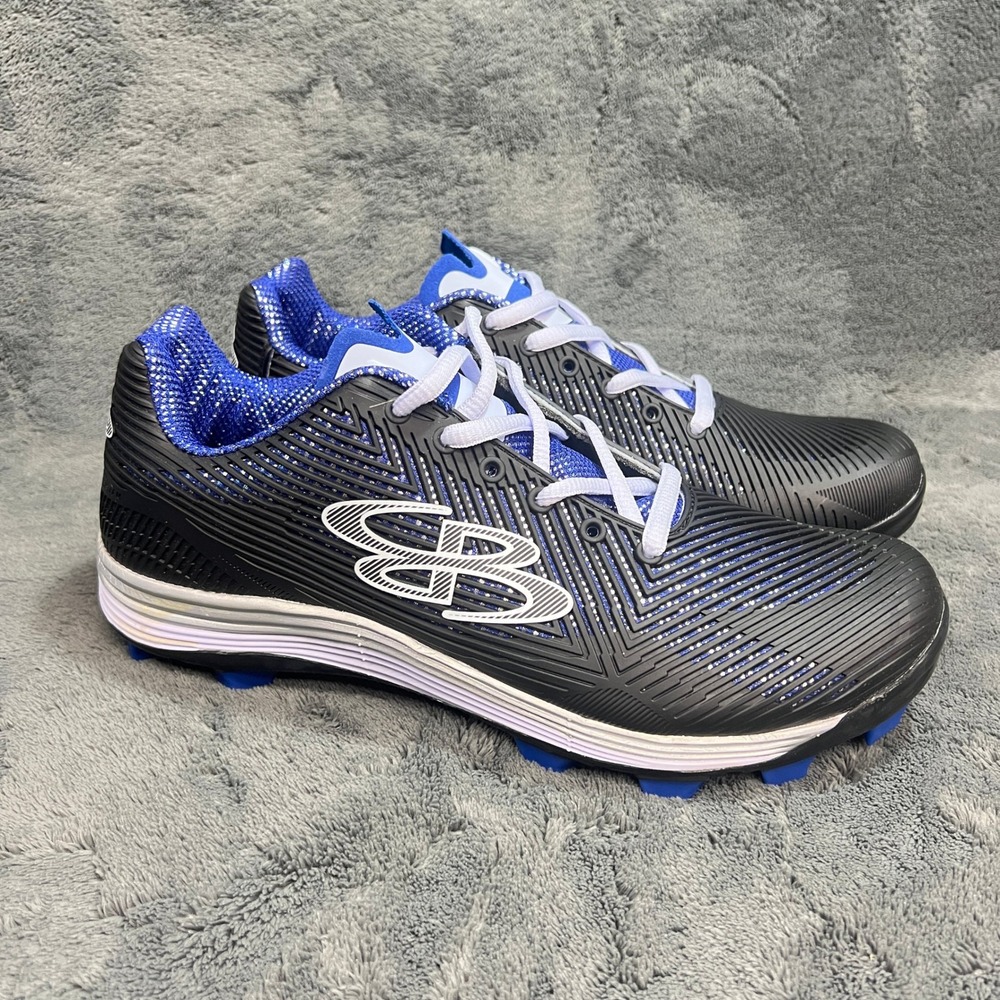 Boombah Defcon Molded Softball Cleats Black Royal Blue BM15060 Womens 8.5 NEW